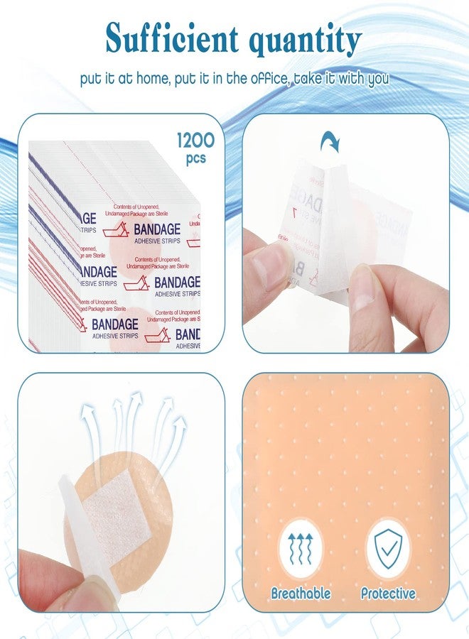 Treela 1200 Pcs Adhesive Spot Bandage Fabric Adhesive Bandages 0.87 Inch Diameter Round Bandage with Non Stick Pad for Wound Care, Hide Skin Spots, Small Incisions - Image 3